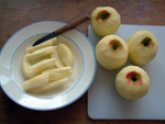 Geschälte Äpfel