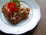 Aufgetischt und garniert. Guten Appetit.
