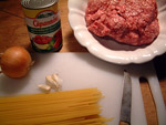 Zutaten für Spaghetti Bolognese