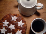 Kaffee und spanischer Apfelkuchen