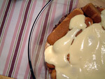 2. Mit Espresso übergießen 3. Creme drauf